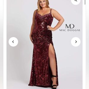 Mac Duggal Plus Size Formal Sleevless Dress - Fabulouss in Red Size 16W Holiday